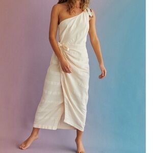 Free People Ivory Midi Dress Size M